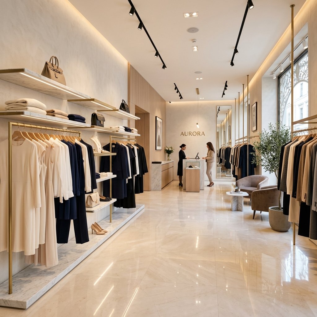 Clean boutique retail store interior in Edmonton